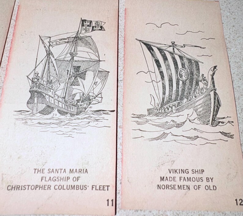 Original NOS 1932 Tattoo Chewing Gum Wrappers: Orbit Gum Co., Complete Set of 12 Ships/Boats Illustrations SCARCE! image 16