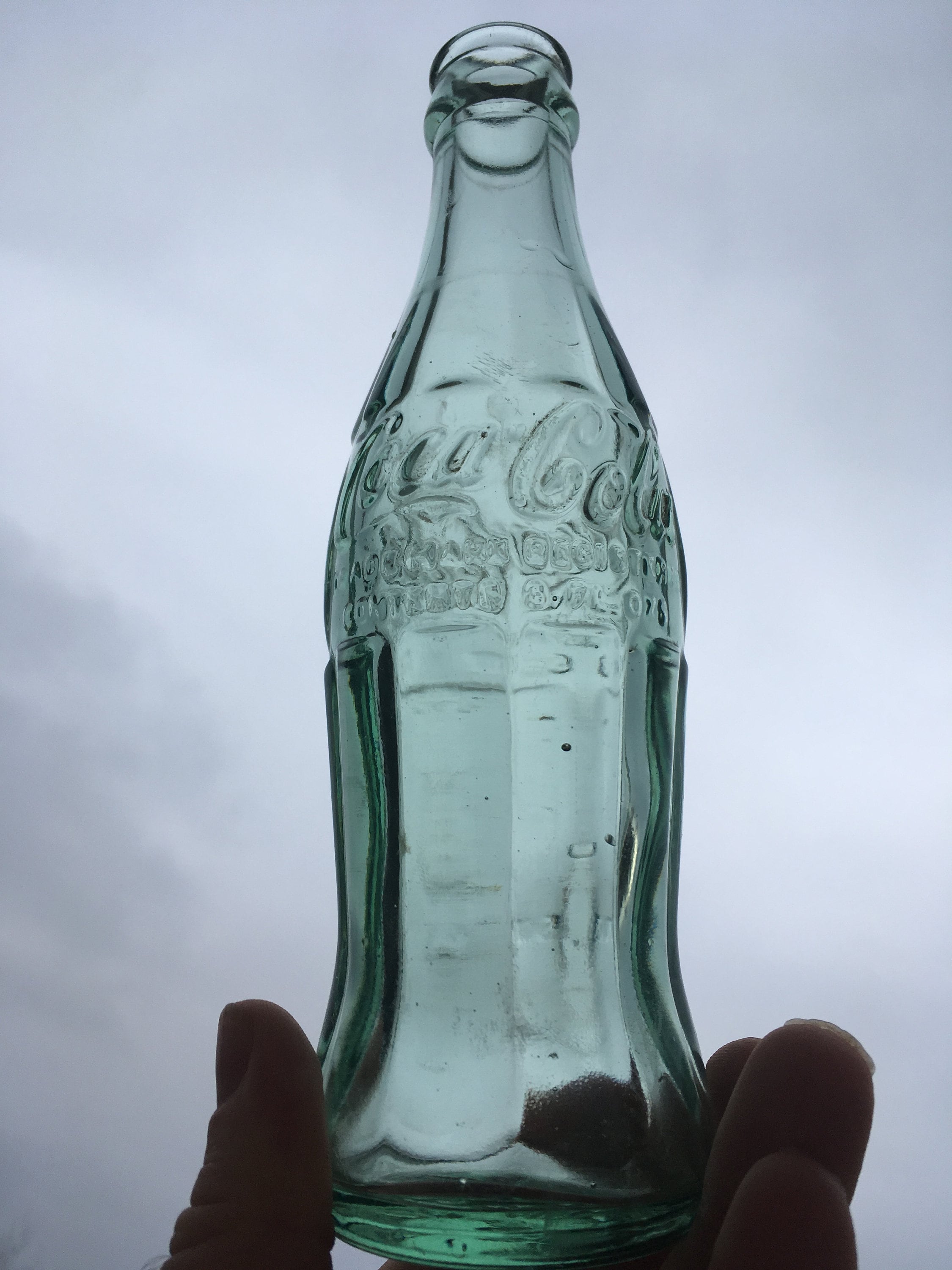 Vintage Green Glass Coca Cola Bottle Antique New York Ny Coke Bottle