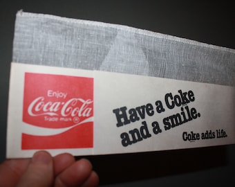 2 Vintage 1970s Coca Cola Paper Hats; Old Stock Coke Soda Jerk Restaurant Hat