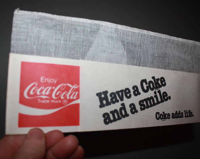 2 Vintage 1970s Coca Cola Paper Hats; Old Stock Coke Soda Jerk Restaurant Hat