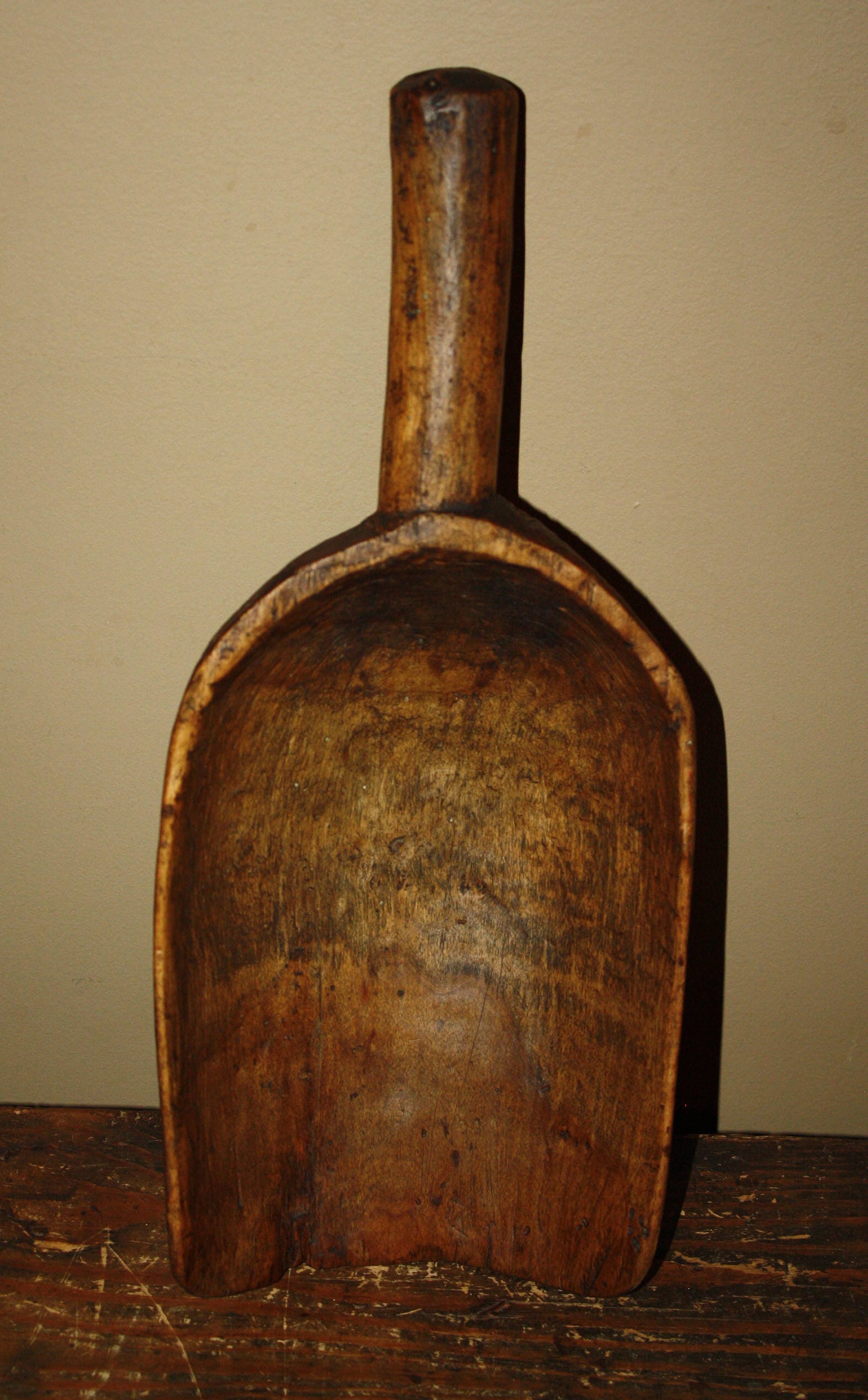 Primitive Antique Carved Wooden Grain Scoops
