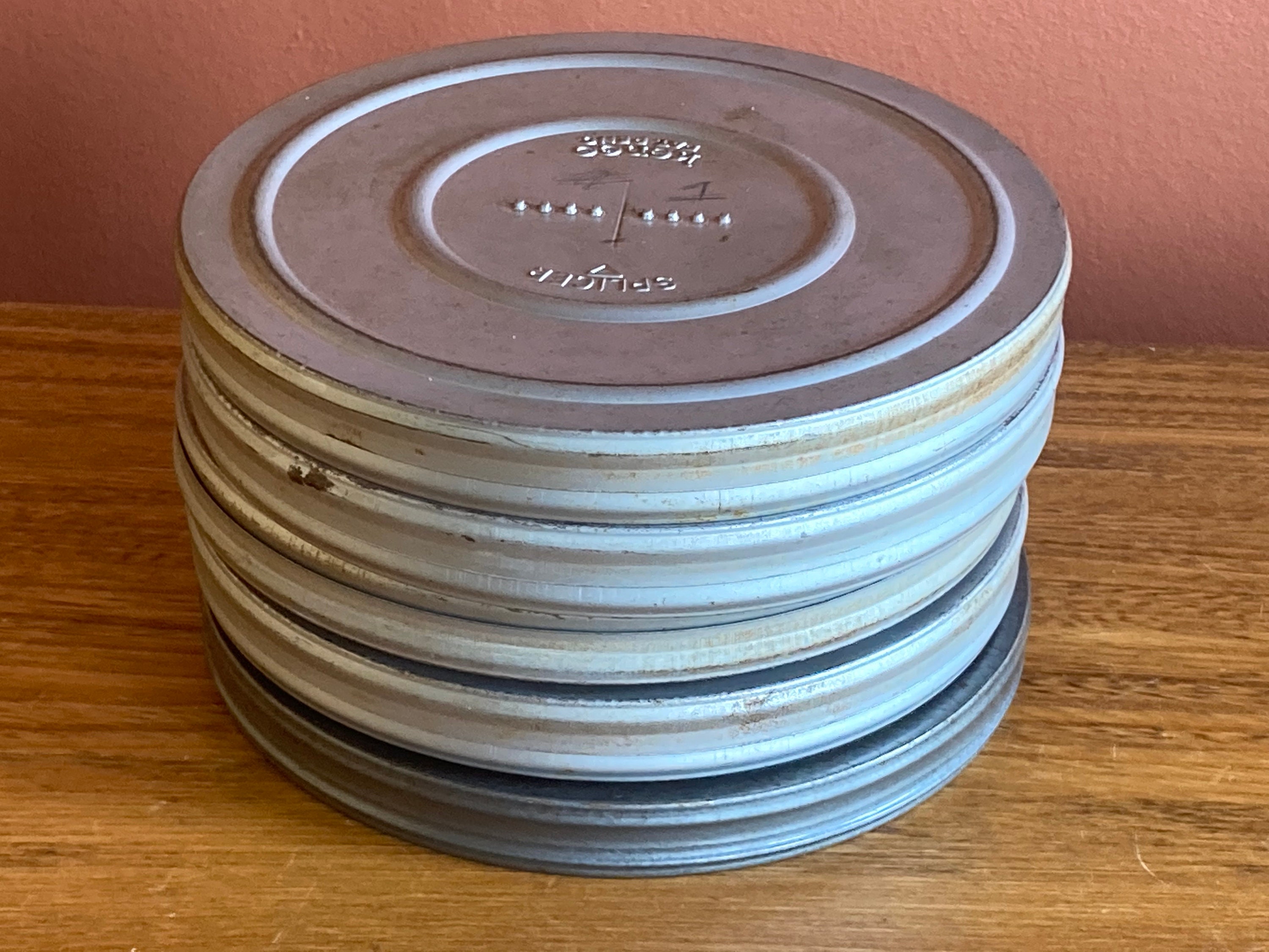 5 Vintage 8mm Movie Film Reels & Canisters; 4 Kenco, 1 Compco