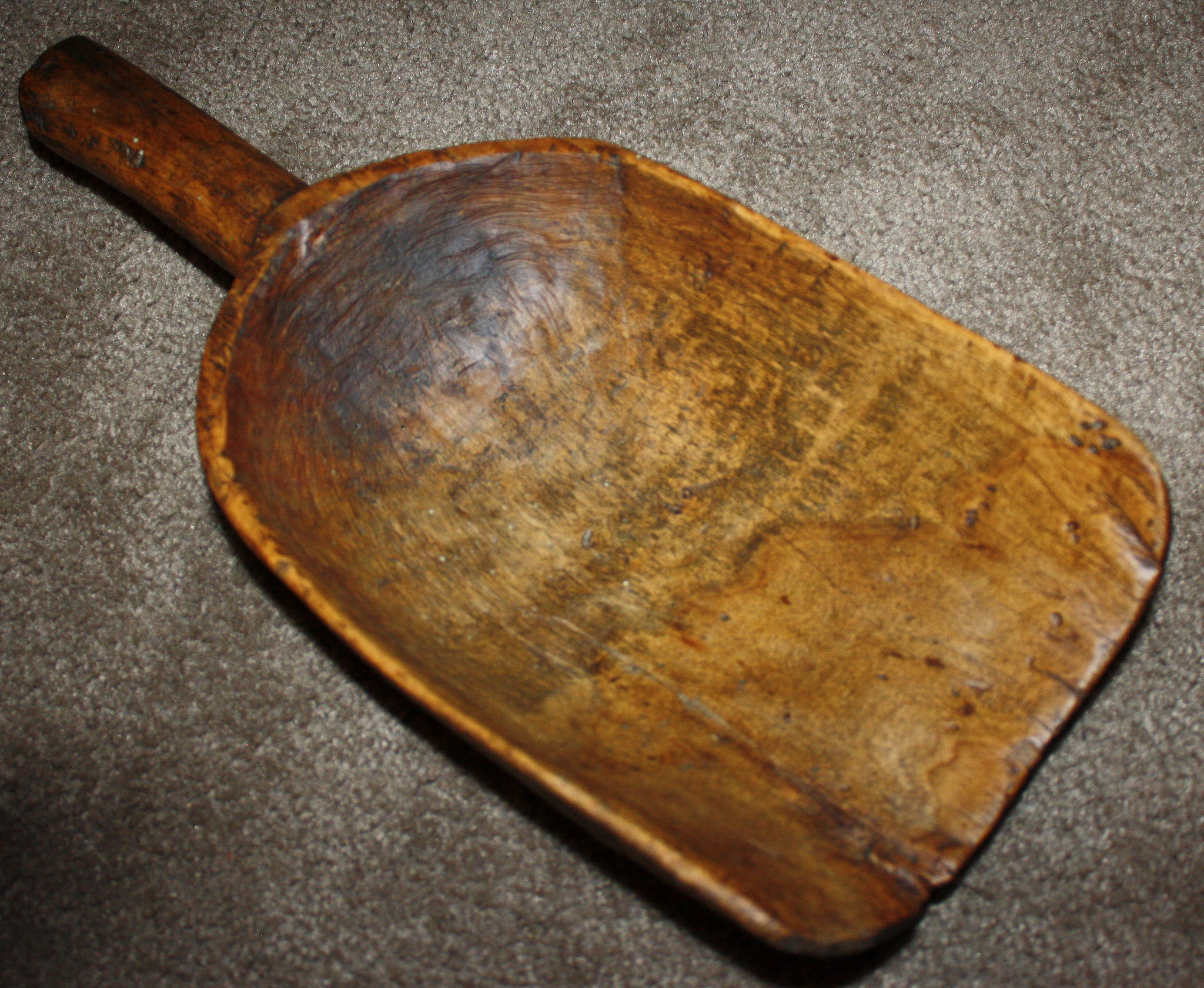 Primitive Antique Carved Wooden Grain Scoops