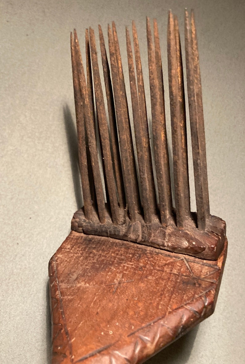 Antique Carved Wooden Flax Wool Carding Comb Heckle Hetchel - Etsy