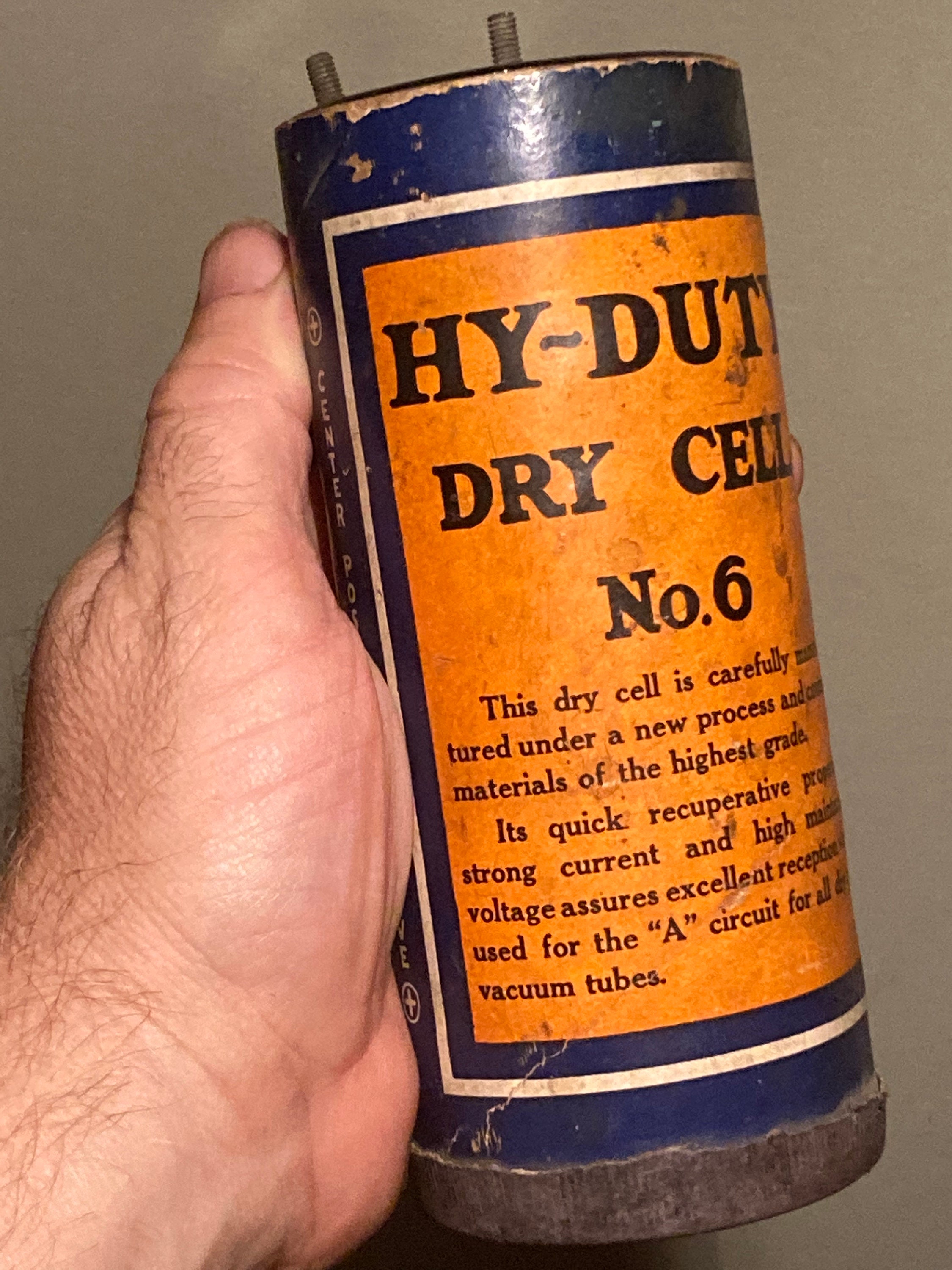 Antique HY DUTY Dry Cell No 6 Battery Radio Ignition General Purpose antique-hy-duty-dry-cell-no-6-battery-radio-ignition-general-purpose