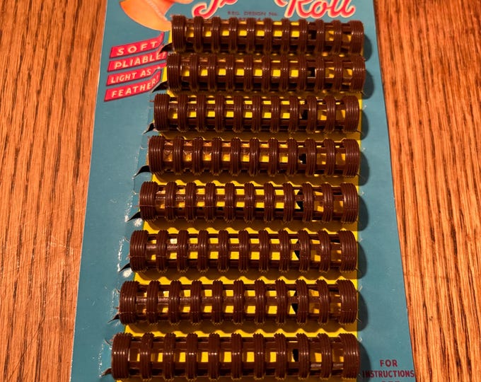 Newey's "Hair Do" Foundation Rollers, Curlers; NOS Unused Display Card; Old Store Stock