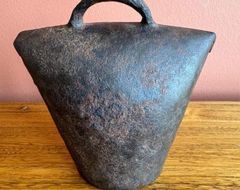 Antique Primitive European Metal Ox Oxen Cow Bell