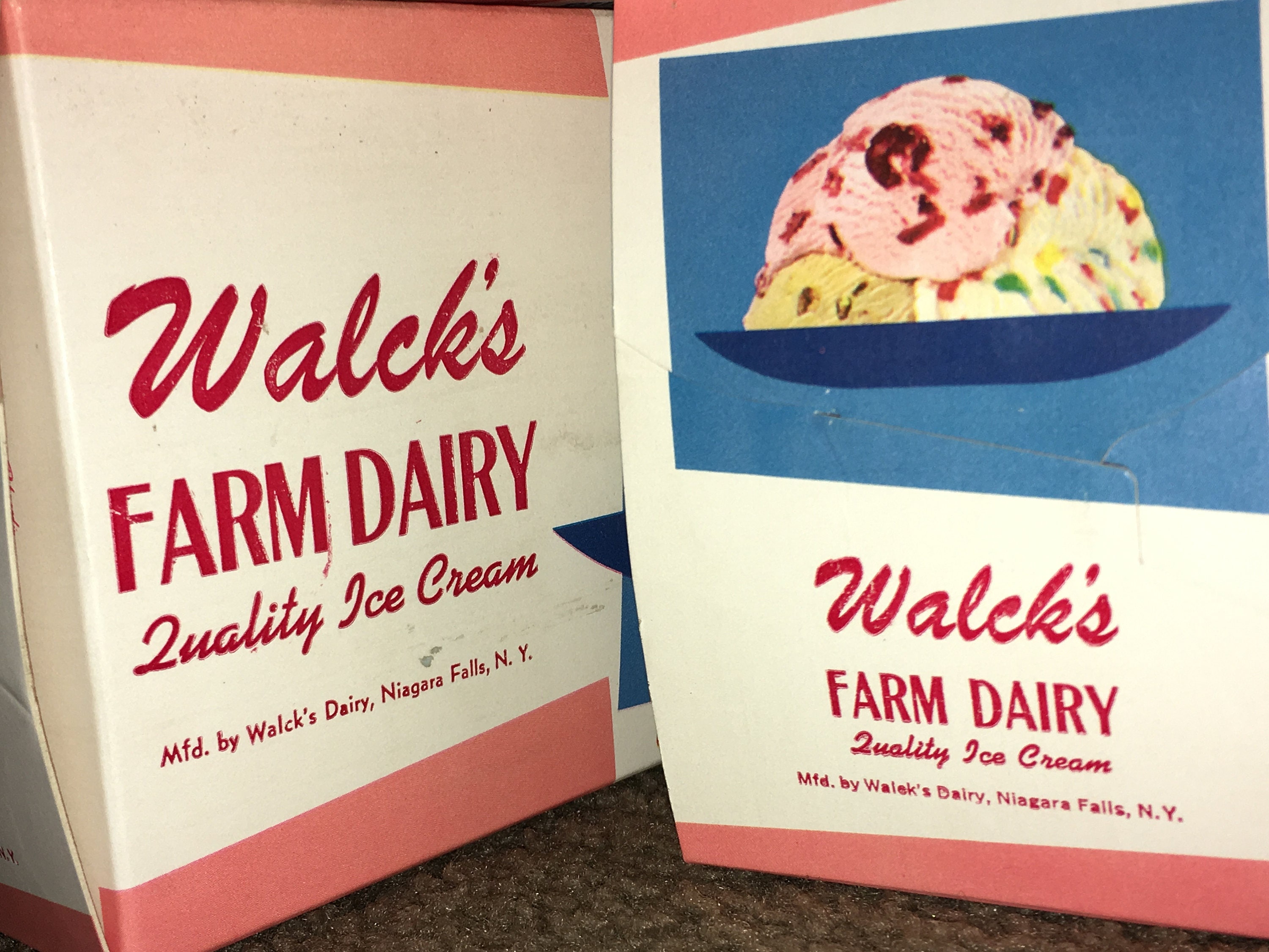 Vintage Dairy Advertising: 1950s-60s Ice Cream Cartons, New Old