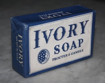 Vintage 1940 Ivory Soap Bar: Old Stock, Never Used, Good Condition!
