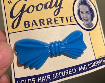 Classic 1950s Goody Barrette on Display Card; NOS, Old Store Stock