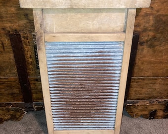 Antique Country Primitive Wooden Washboard; Old Farmhouse Rustic Original!