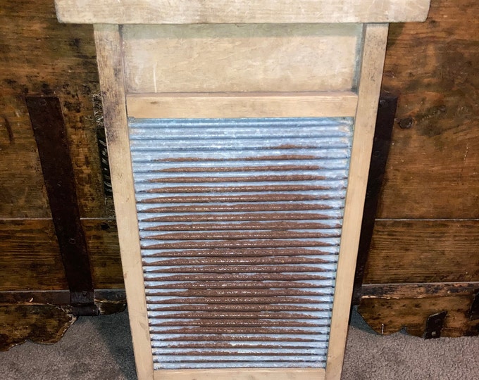 Antique Country Primitive Wooden Washboard; Old Farmhouse Rustic Original!