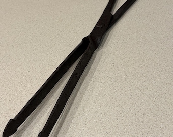 Antique 18th Century Wrought Iron Scissor-style Hot Ember Tongs;  Fireplace Hearth Coal Tool; Blacksmith Forged