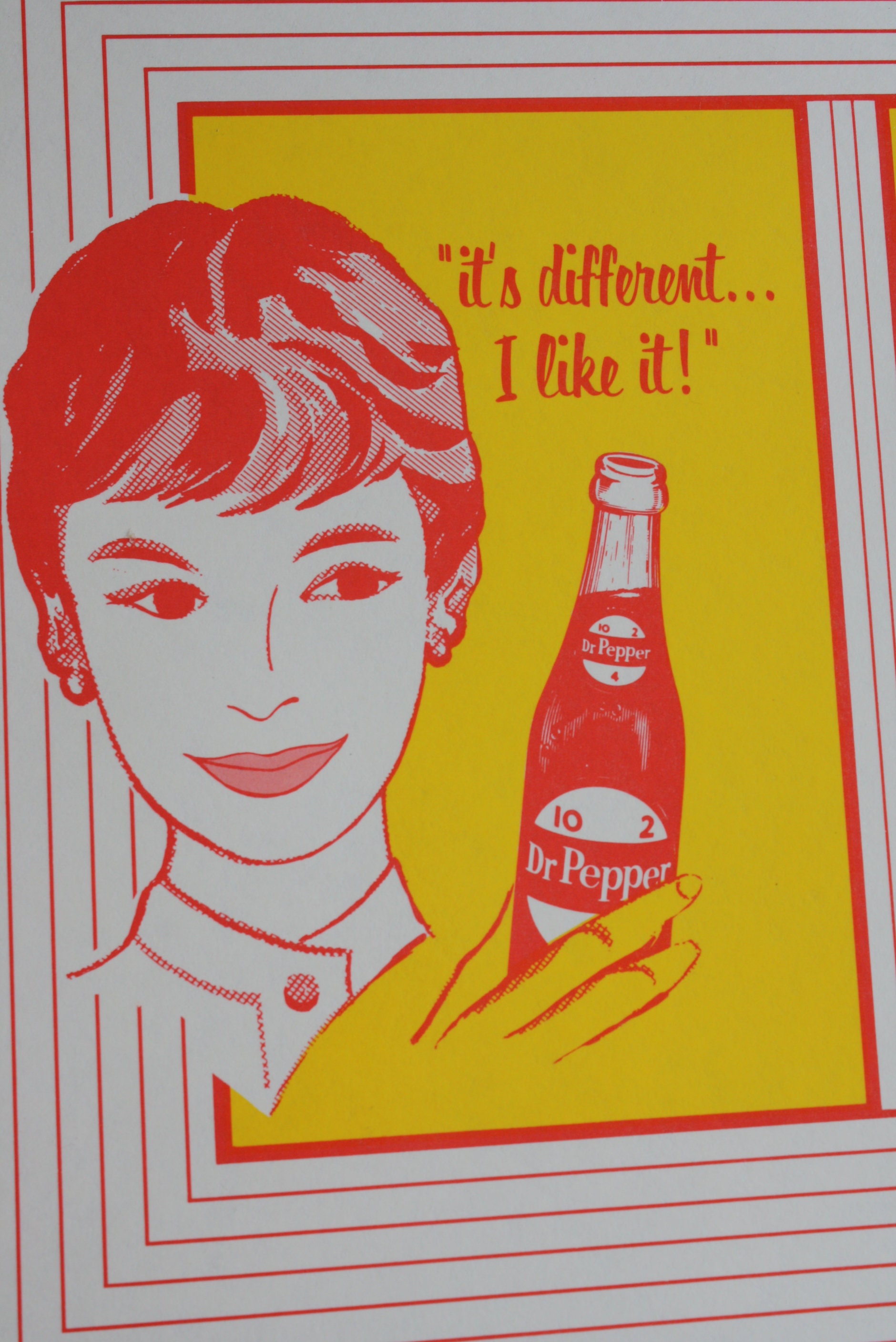 VIntage 1950s Dr. Pepper Bookcover; Never Used, Warehouse Find; Soda