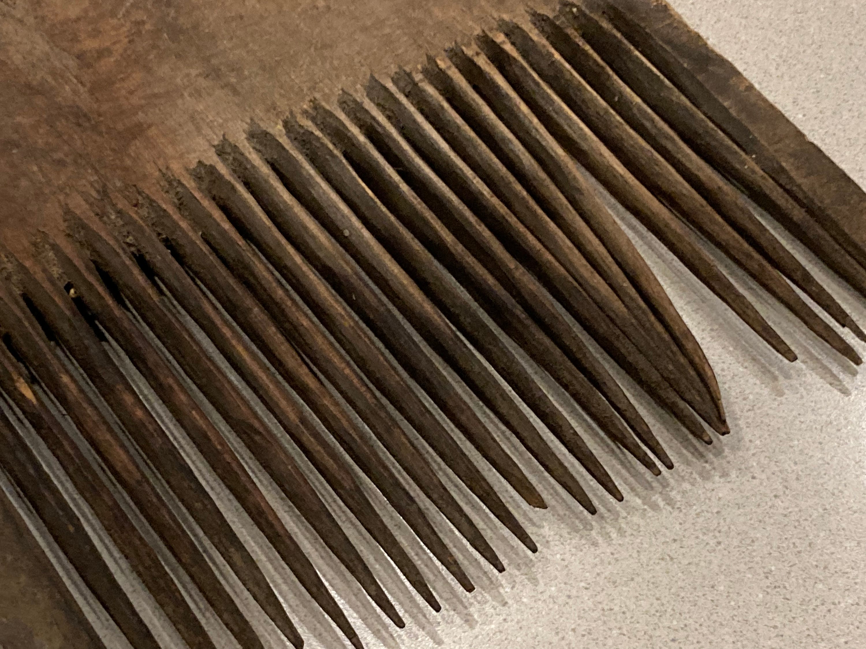 Antique Primitive 1-Piece Wooden Wool Carding Comb, 19th Century ...