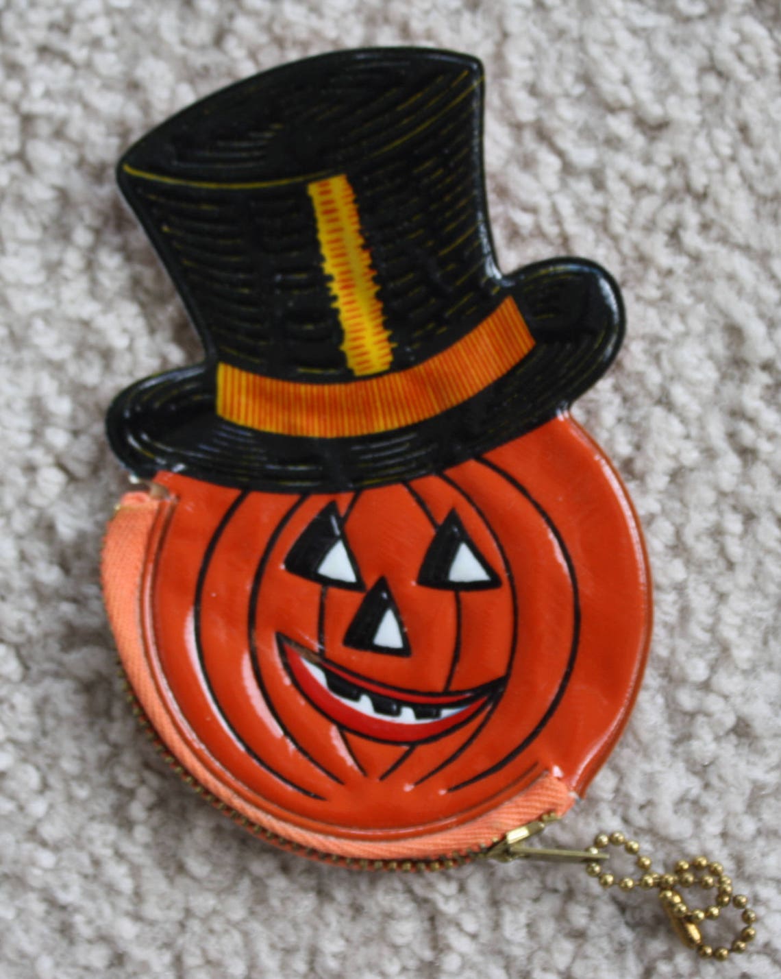 Pumpkin Jack O Lantern Purse, Convertible Compact Purse MadElephant