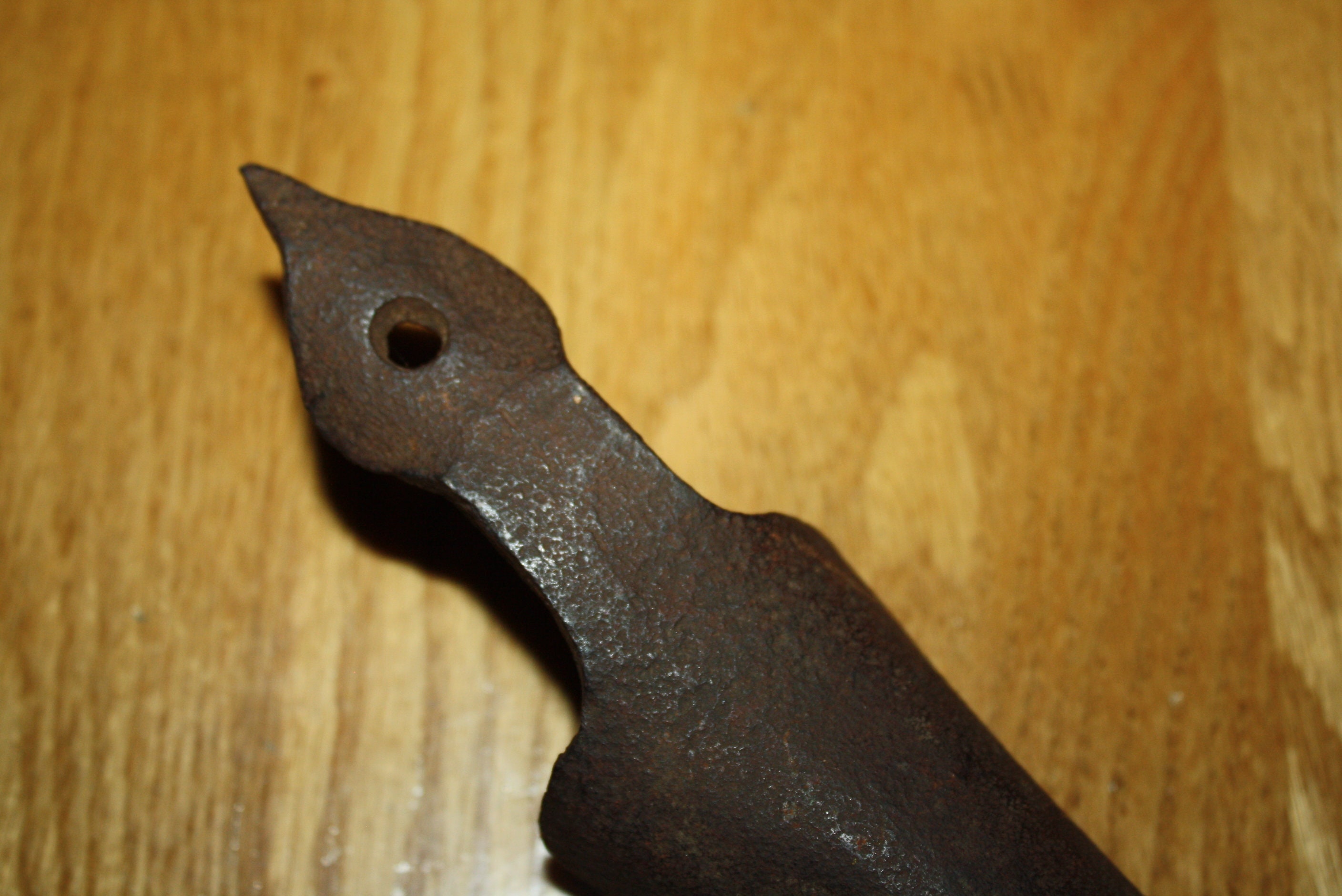 Antique Iron Fireman's Pike Tool; Old, Primitive Firefighting Hook