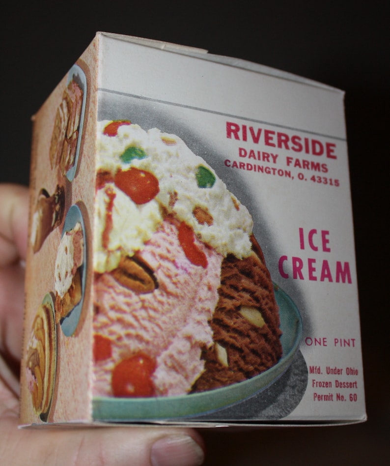 Vintage Dairy Advertising: 1950s-60s Ice Cream Cartons, New Old Stock Ice Cream Boxes, Warehouse Find image 6