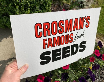 Vintage Advertising Sign: Crosman Seed Co., East Rochester, NY