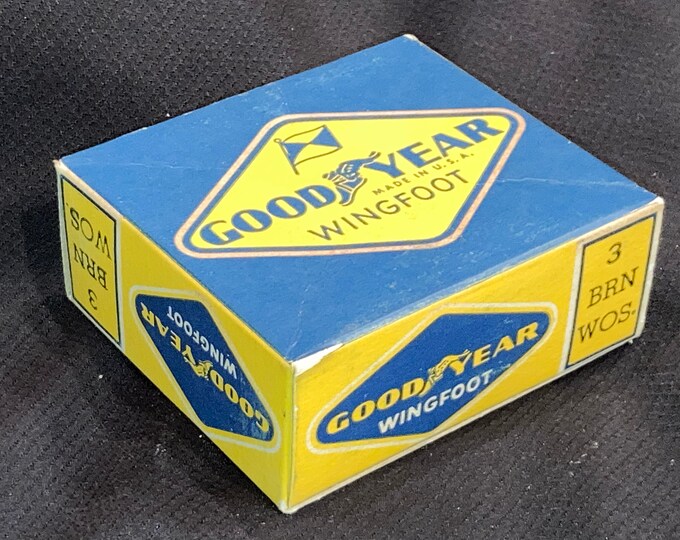 Vintage 1940 Goodyear Wingfoot Rubber Heels in Original Box; Old Store Stock! NOS Advertising