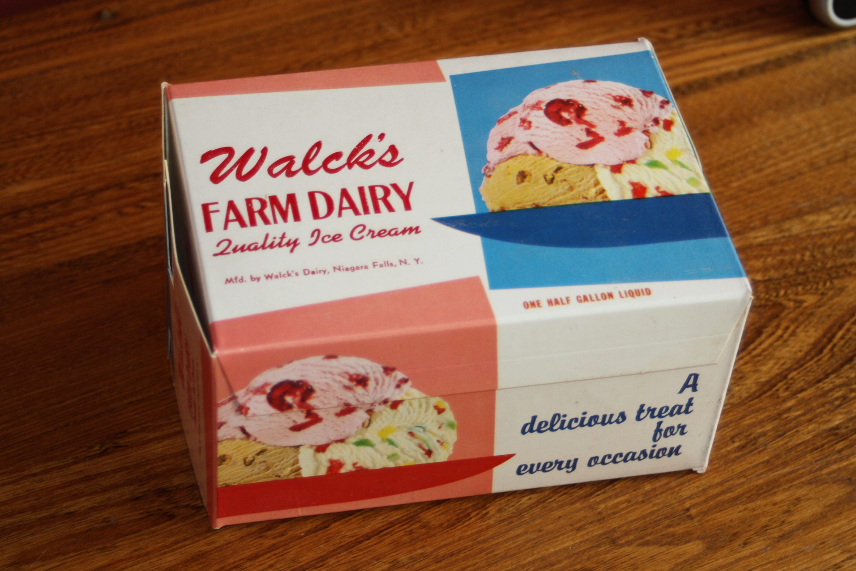 Vintage Dairy Advertising 1950s Ice Cream Cartons, New Old Stock Ice