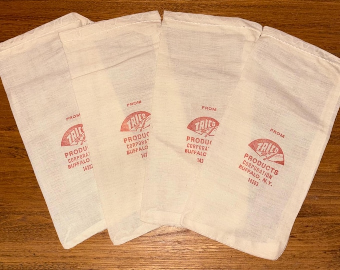 Vintage Trico Products, Buffalo NY Cloth Canvas Parts Bag, Advertising Sack