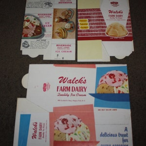 Vintage Dairy Advertising: 1950s-60s Ice Cream Cartons, New Old Stock Ice Cream Boxes, Warehouse Find image 3