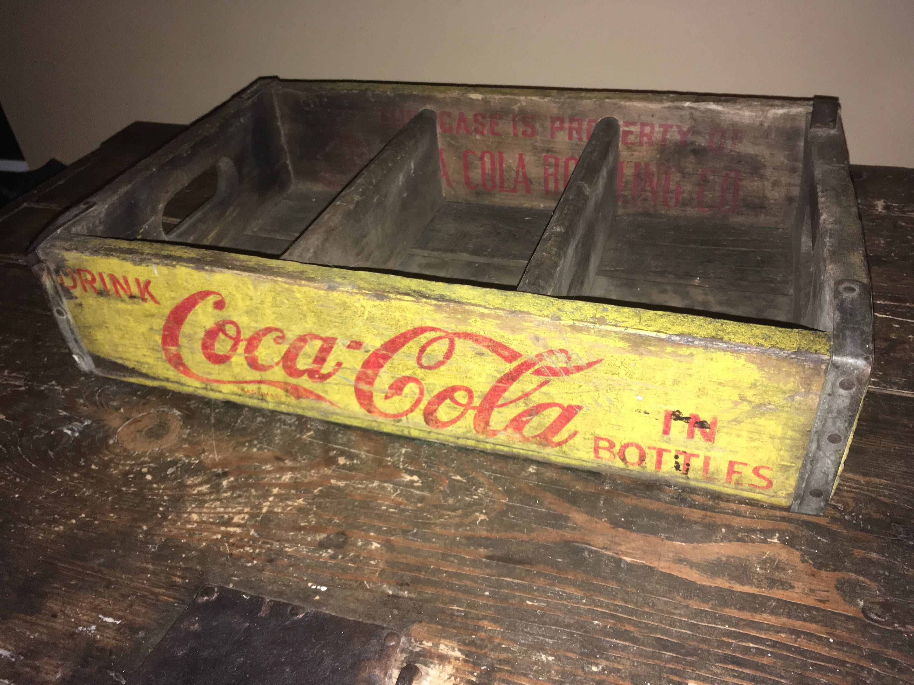 Antique Wooden Coca Cola Crate, Vintage Coke Bottle Carrier