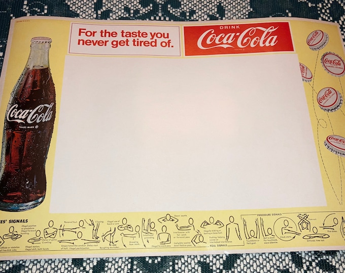 Vintage 1967 Coca Cola Book Cover; Old Stock, Never-Used