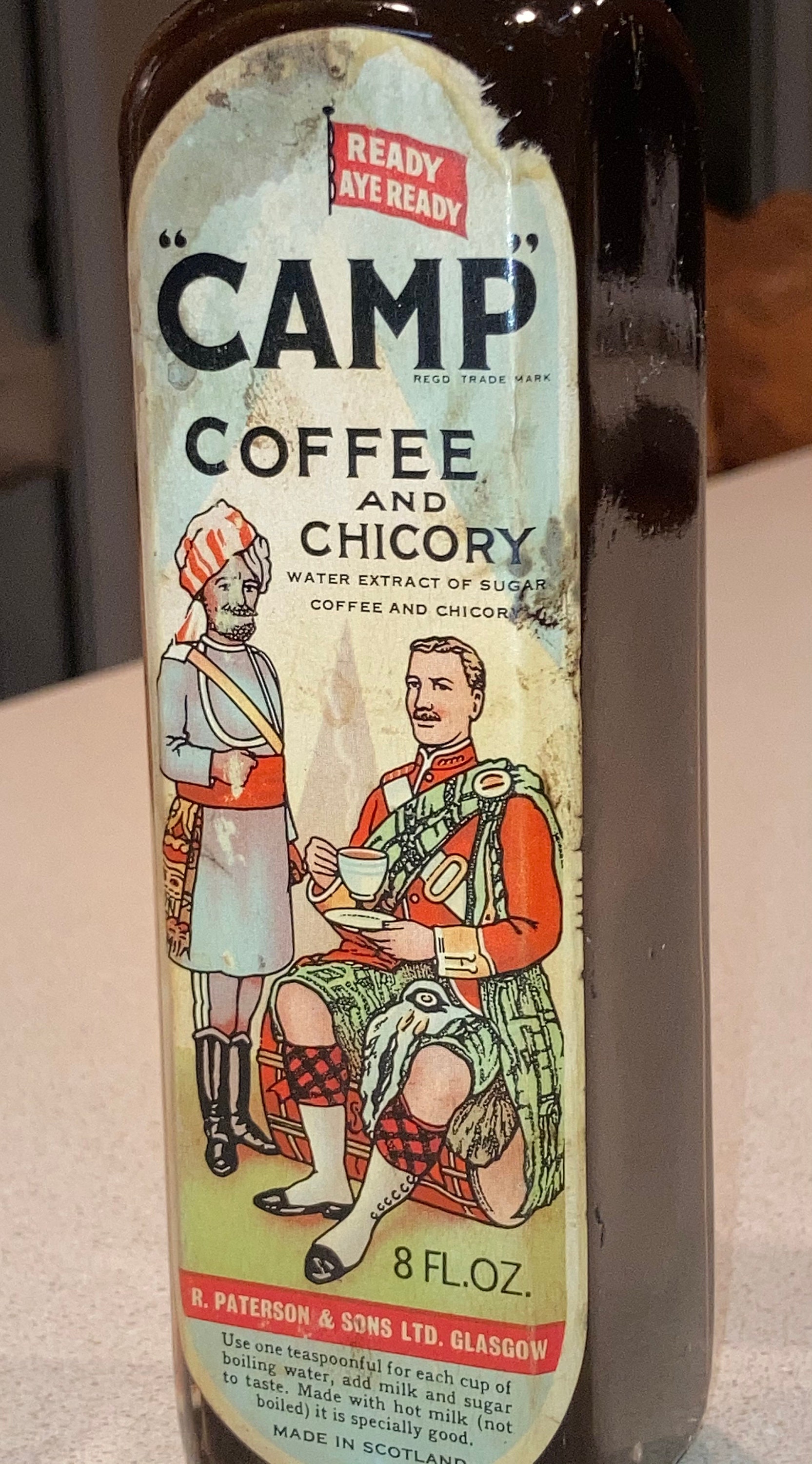 Vintage Bottle: Camp Coffee and Chicory; R. Paterson & Sons