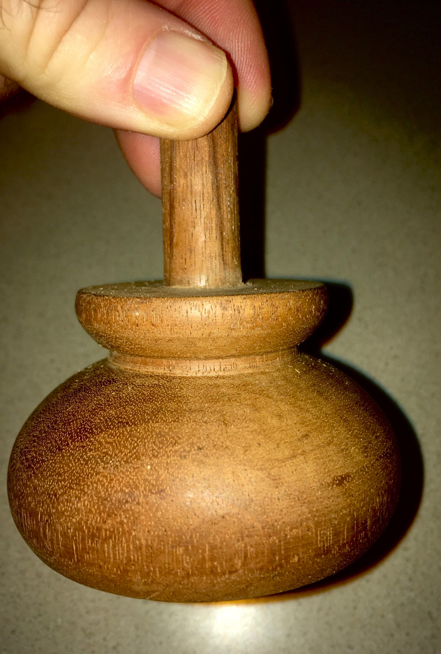 4 Vintage Unused Mahogany Furniture Feet, Small Turned Wooden Finials