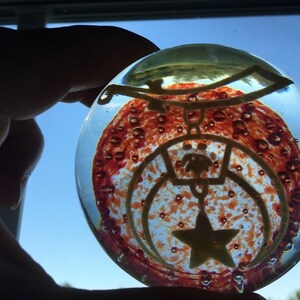 Vintage 1960s Shriners Glass Paperweight