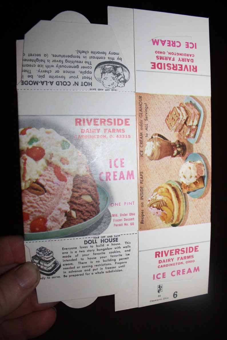 Vintage Dairy Advertising: 1950s-60s Ice Cream Cartons, New Old Stock Ice Cream Boxes, Warehouse Find image 4