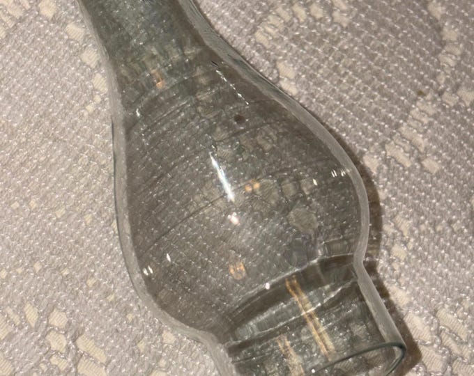 Antique Glass Miniature Oil Kerosene Lamp Chimney 3 1/2" H, 1 1/8" Diameter Fitter