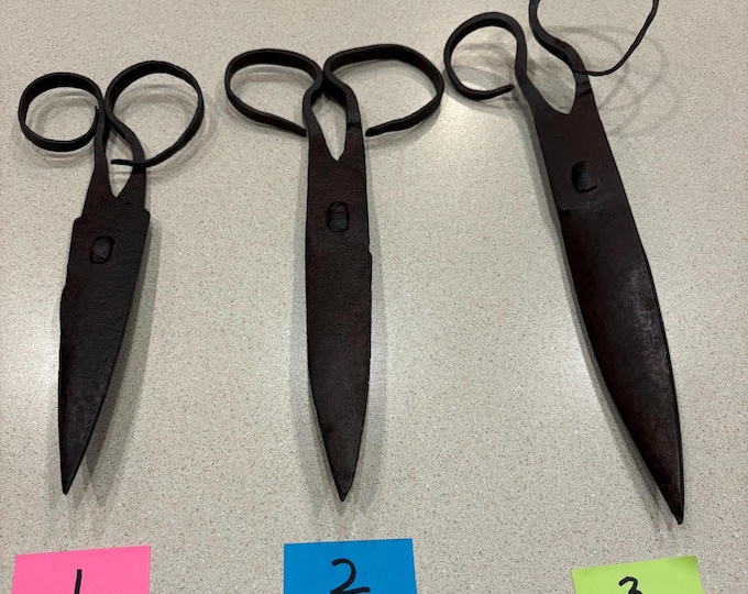 Antique Primitive 19th Century Blacksmith Forged Iron Shears, Scissors