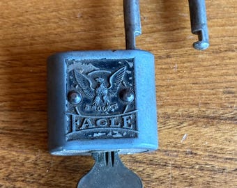Antique Eagle Padlock with Key