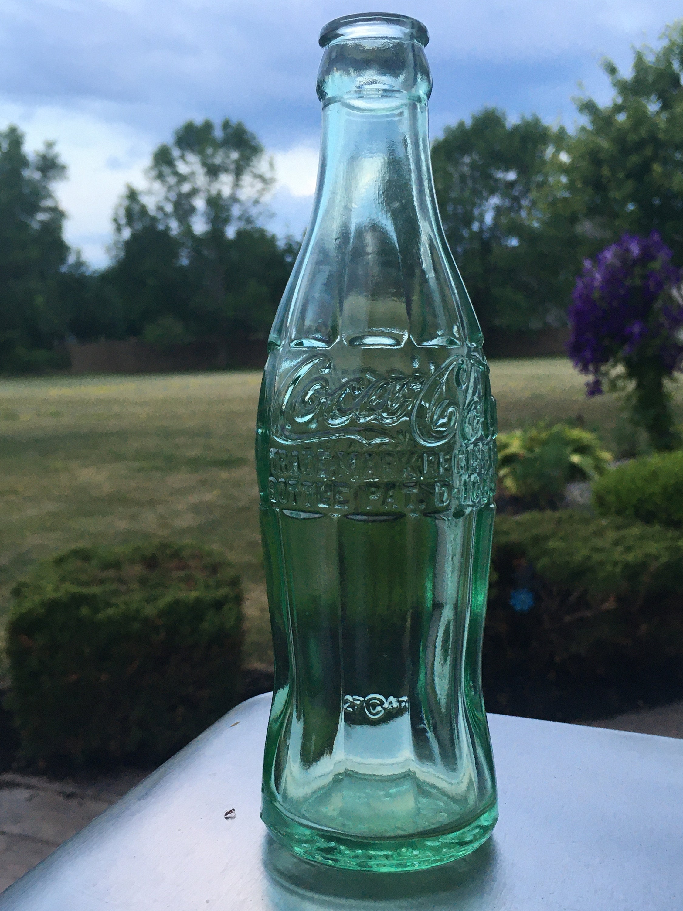 Vintage 1940s Green Glass Coca Cola Bottle; Antique Bradford, PA Coke
