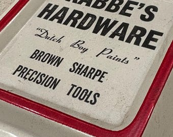 Vintage Metal Advertising Thermometer: Kabbe's Hardware, Chicago Illinois