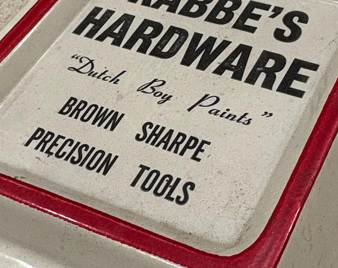 Vintage Metal Advertising Thermometer: Kabbe's Hardware, Chicago Illinois