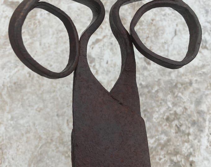 Antique Primitive 19th Century Blacksmith Forged Iron Shears, Scissors