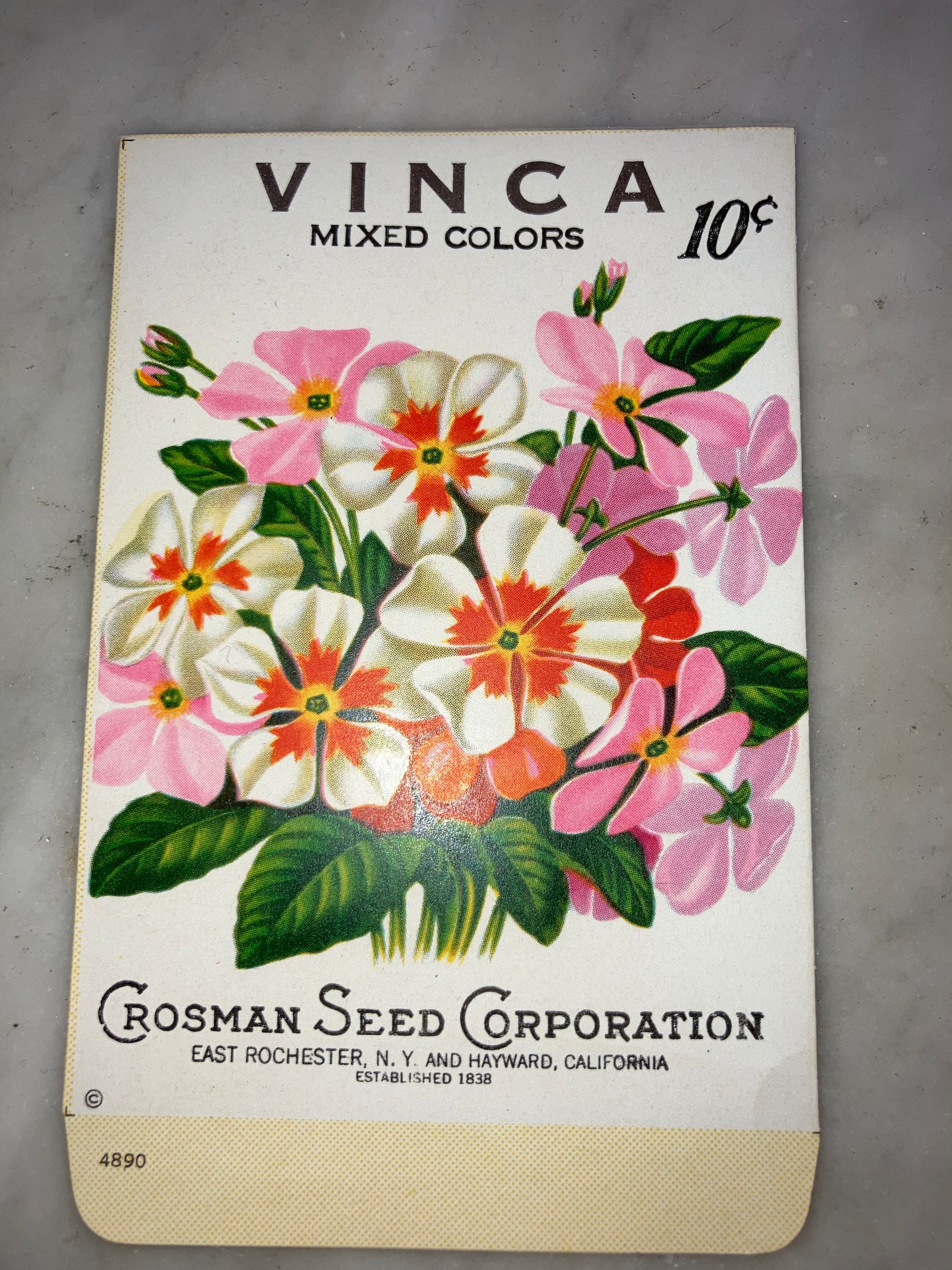 4 Vintage 1930s Unused Flower Seed Packets from Crosman Seed