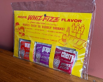 Vintaged 1963 Kenner Whiz Fizz Soda Fountain Drink Mix Refills Original Packaging, NOS