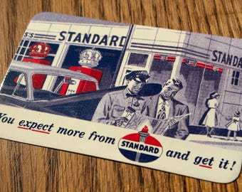 Vintage 1955 NOS Standard Oil Co. Pocket Wallet Calendar; Never Used