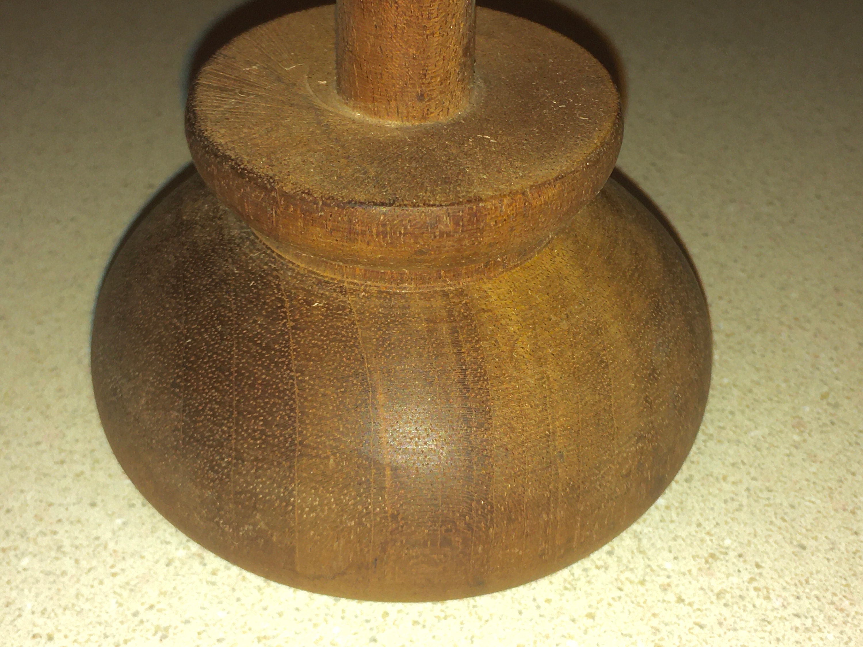 4 Vintage Unused Mahogany Furniture Feet, Small Turned Wooden Finials