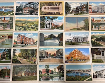 Vintage Elmira NY Postcard Lot: 1920s-30s Never Used! Rubin Bros. Souvenirs