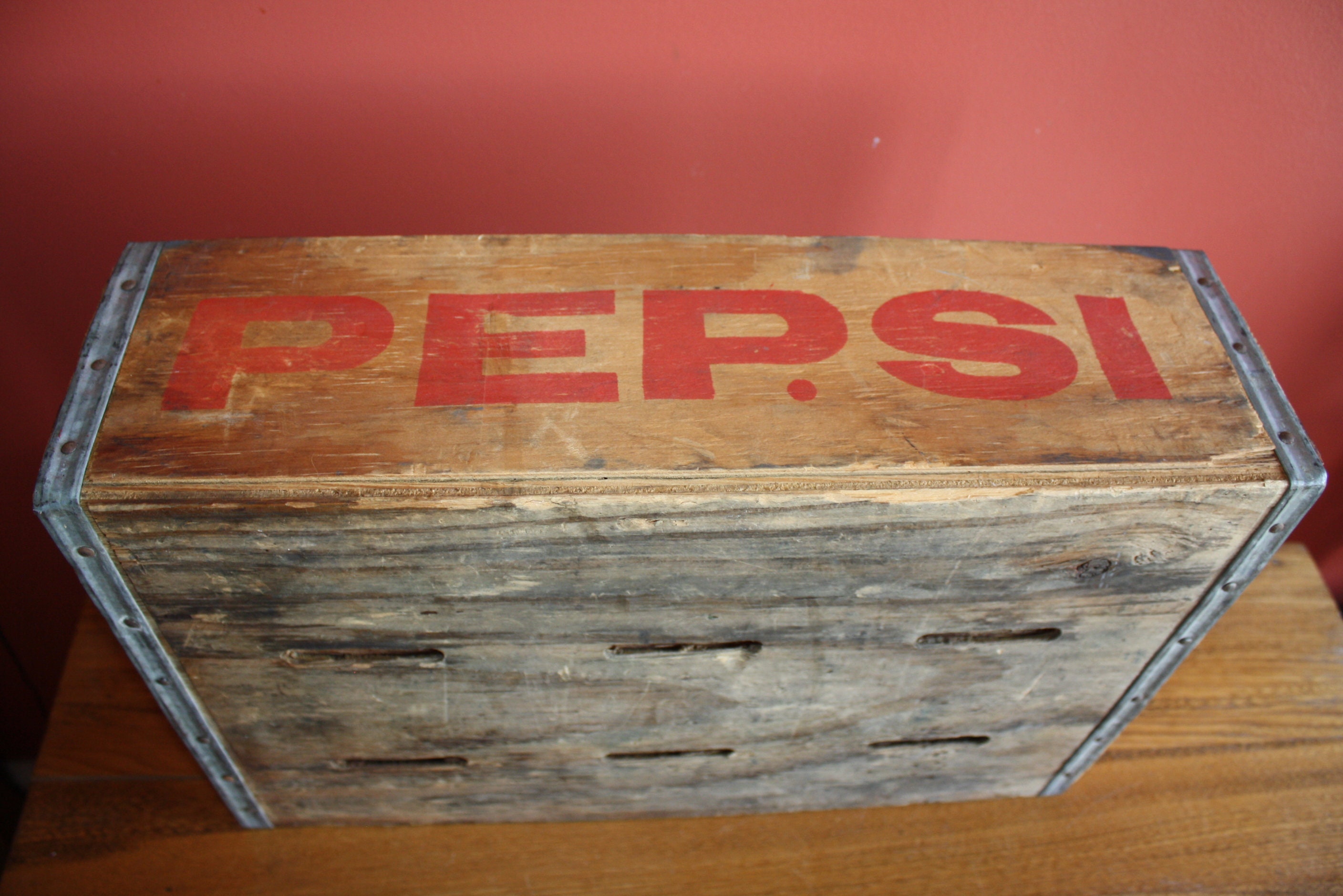 Antique Wooden Pepsi Cola Crate, Vintage Olean, NY Pepsi Bottle Carrier