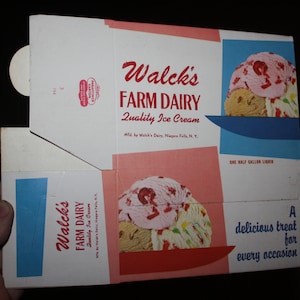 Vintage Dairy Advertising: 1950s-60s Ice Cream Cartons, New Old Stock Ice Cream Boxes, Warehouse Find image 5