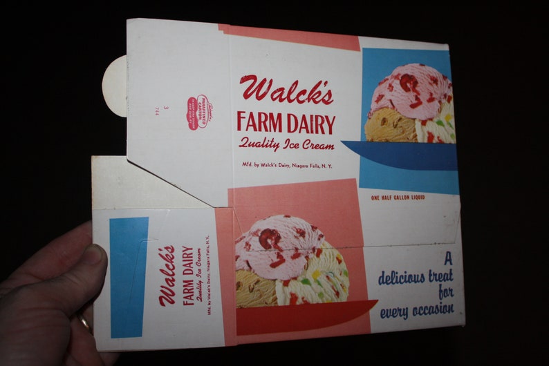 Vintage Dairy Advertising: 1950s-60s Ice Cream Cartons, New Old Stock Ice Cream Boxes, Warehouse Find image 5