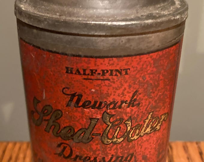 Early Advertising Cone Top Can: Newark Shed-Water Dressing; Newark Chemical Co., Baltimore, MD