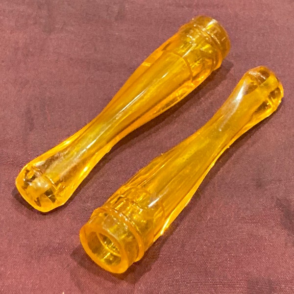 Set of 2 Vintage 1940's - '50s Amber Cigarette Holders, Old Stock, Never Used, Authentic NOS